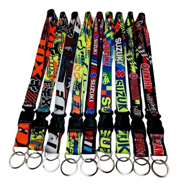 Llaveros para moto con lanyard personalizado ¡Compra online!