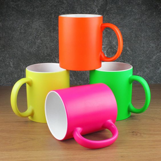 Mug Neón de 11 oz Personalizado - Añade Color a Tu Café
