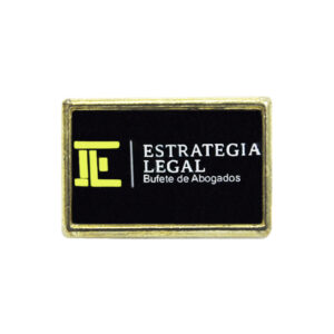 Pines metálicos rectangulares personalizados para eventos - 2023