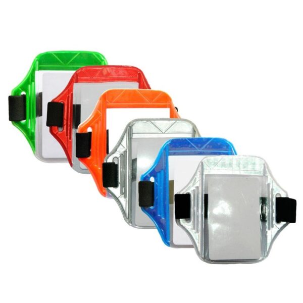 Portacarnet de brazo reflectivo de colores para eventos y deportes