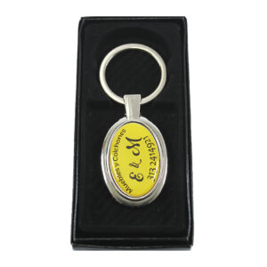 Llavero personalizado metálico ovalado | ¡Compra online!
