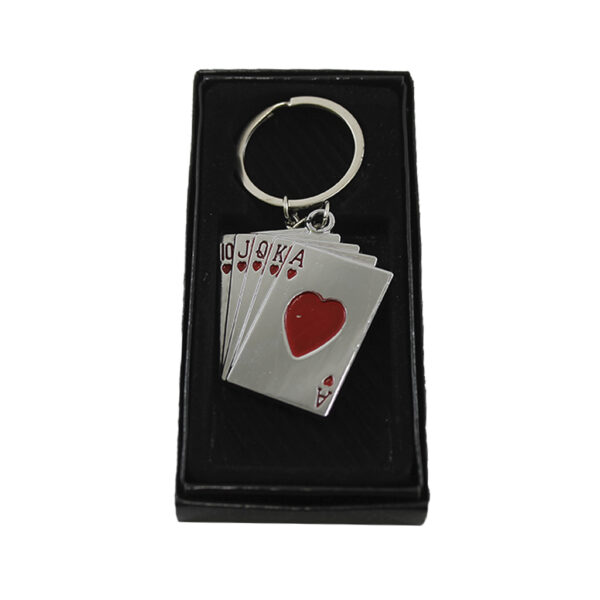 Llavero personalizado metálico en forma de Poker ¡Compra online!